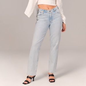 Abercrombie Curve Love Low Rise Straight Jeans